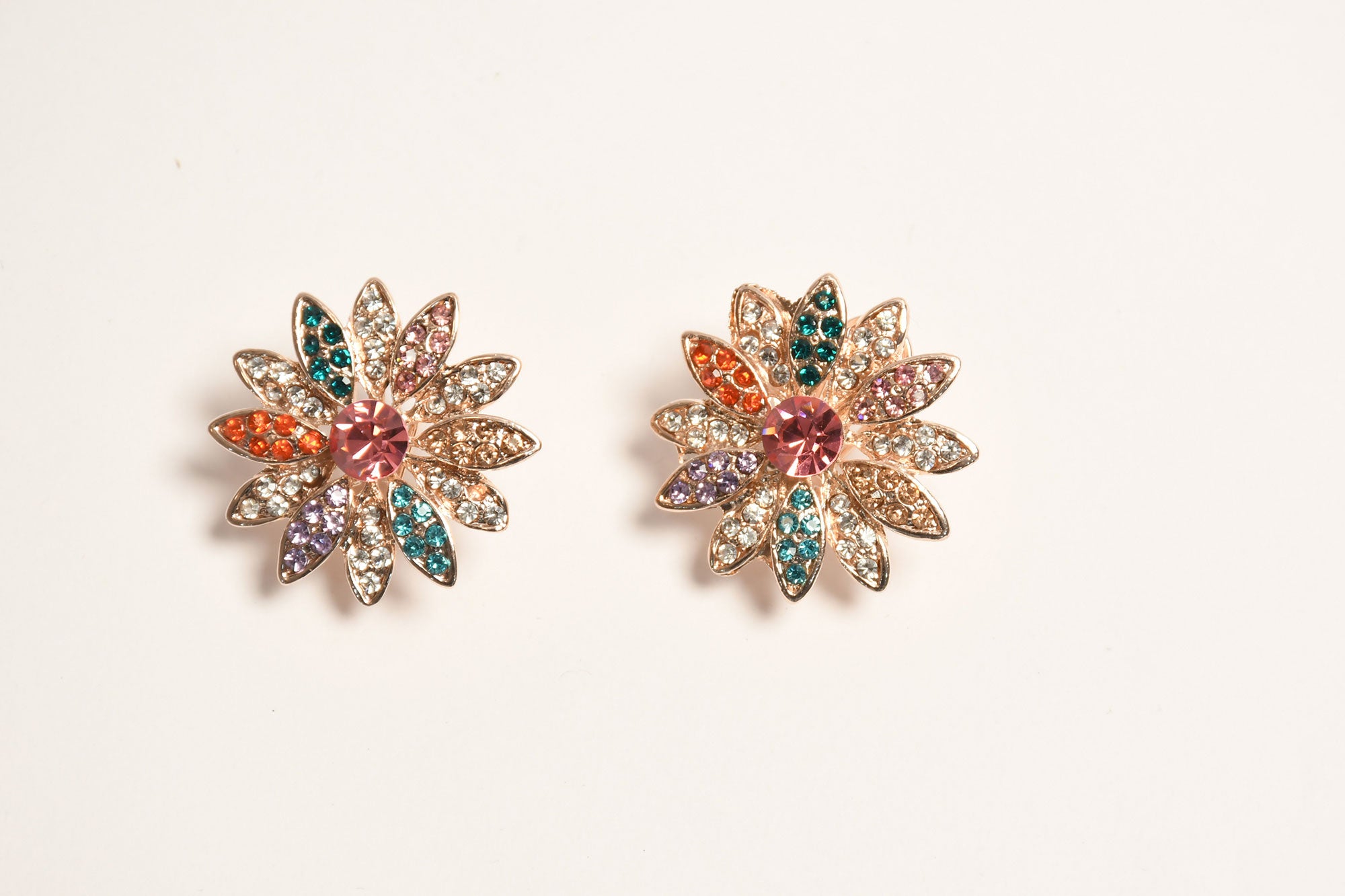 Multicolour Stone & Crystal Earings 1- Freyaa