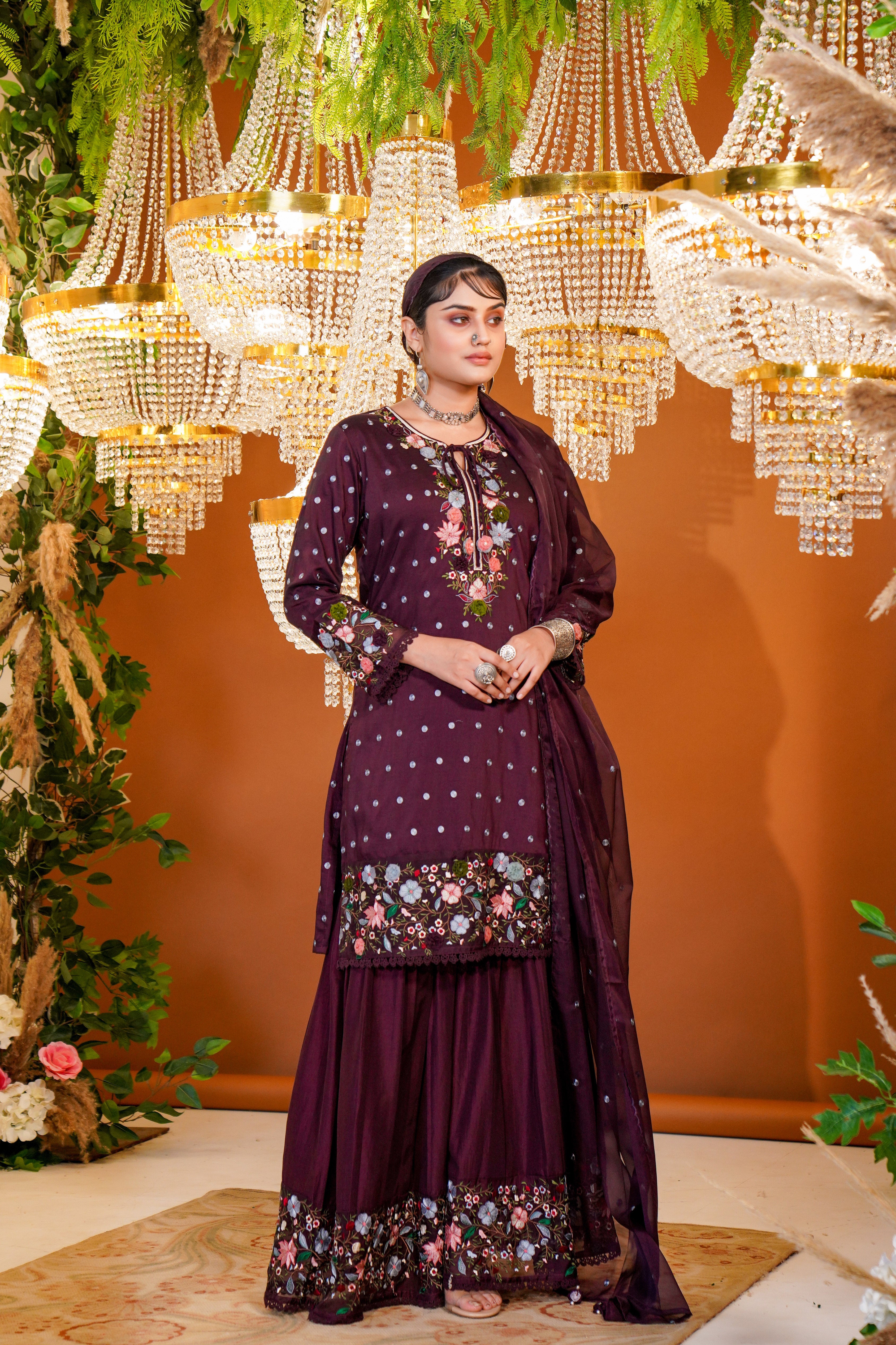 Beautiful Embroidered Sharara set