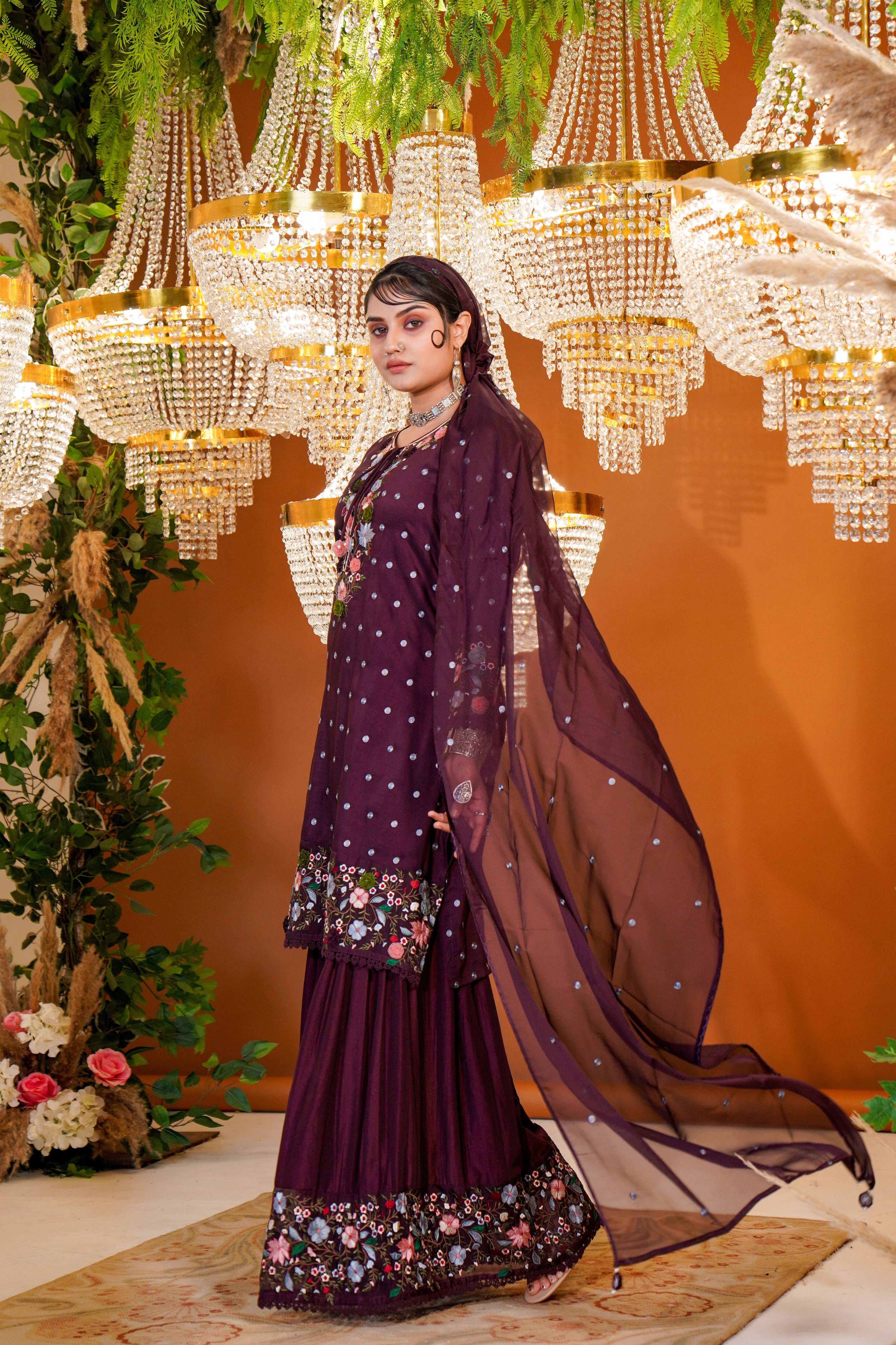 Beautiful Embroidered Sharara set