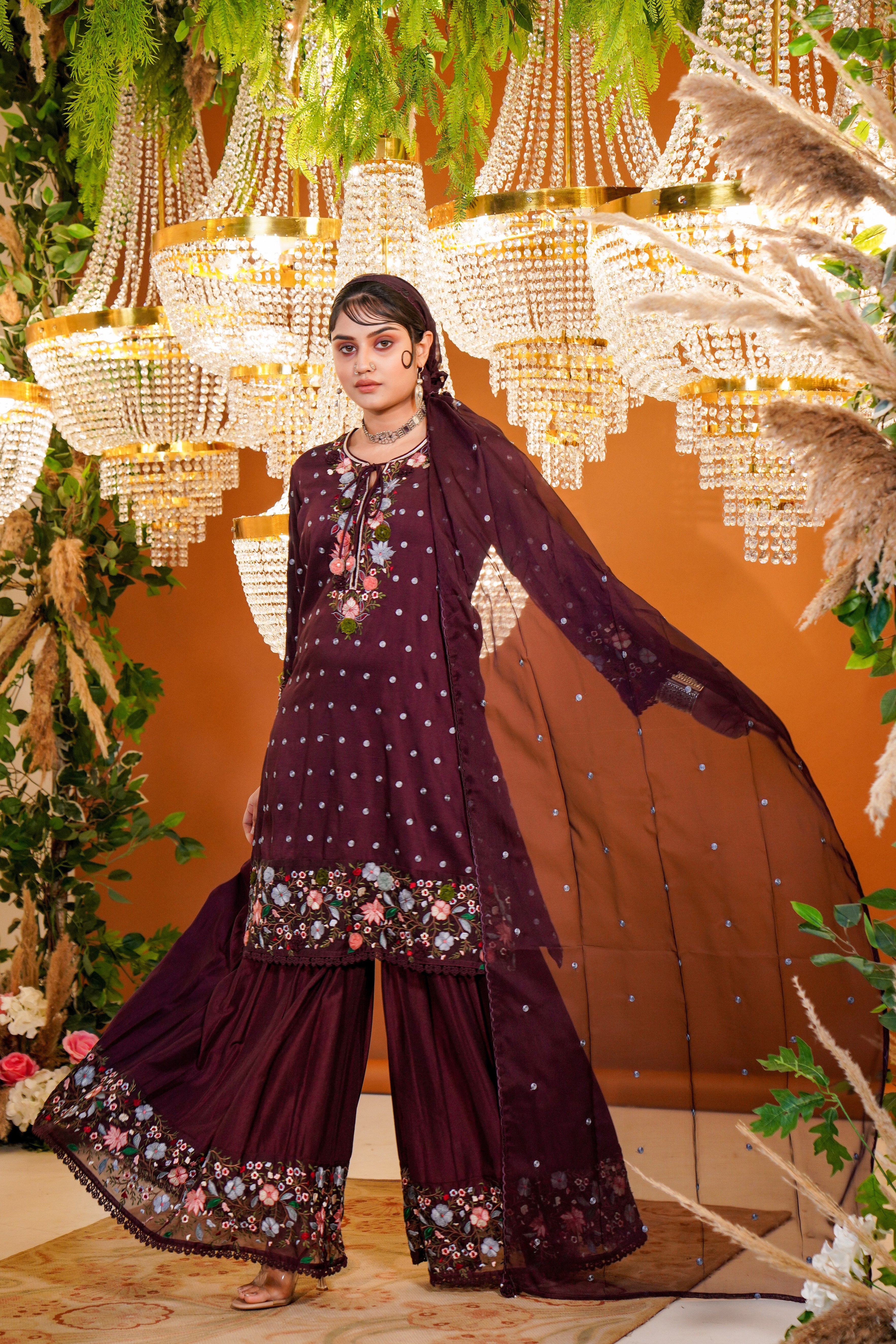 Beautiful Embroidered Sharara set