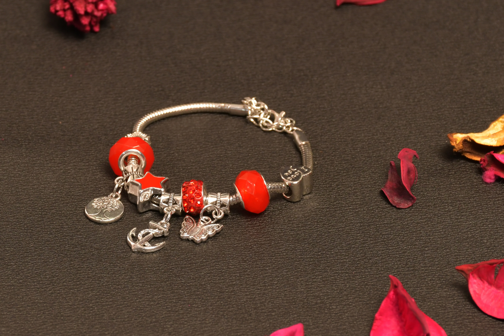 Oxidised Red Bracelet - Freyaa