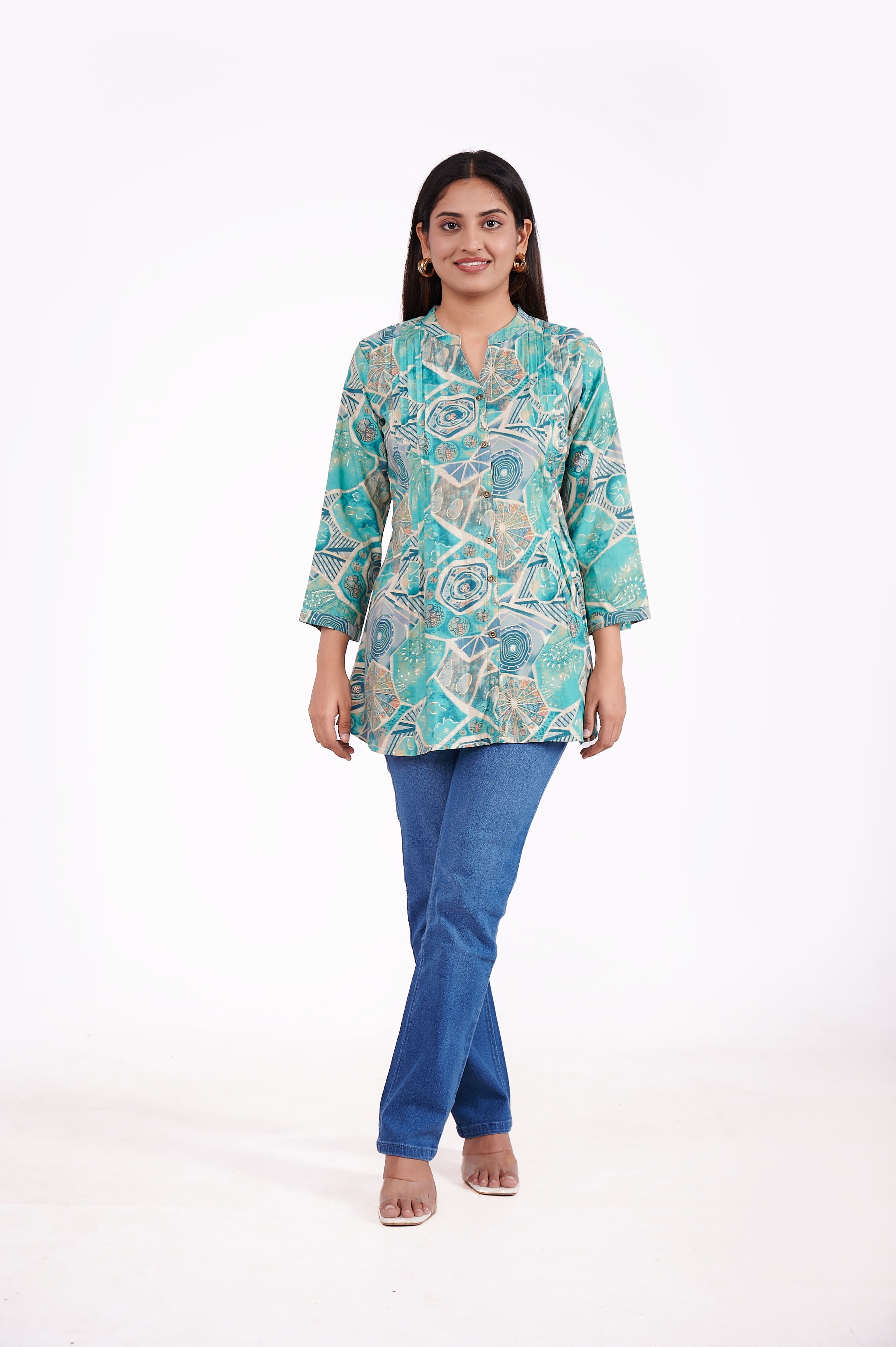 Chinese Collar Tunic Top