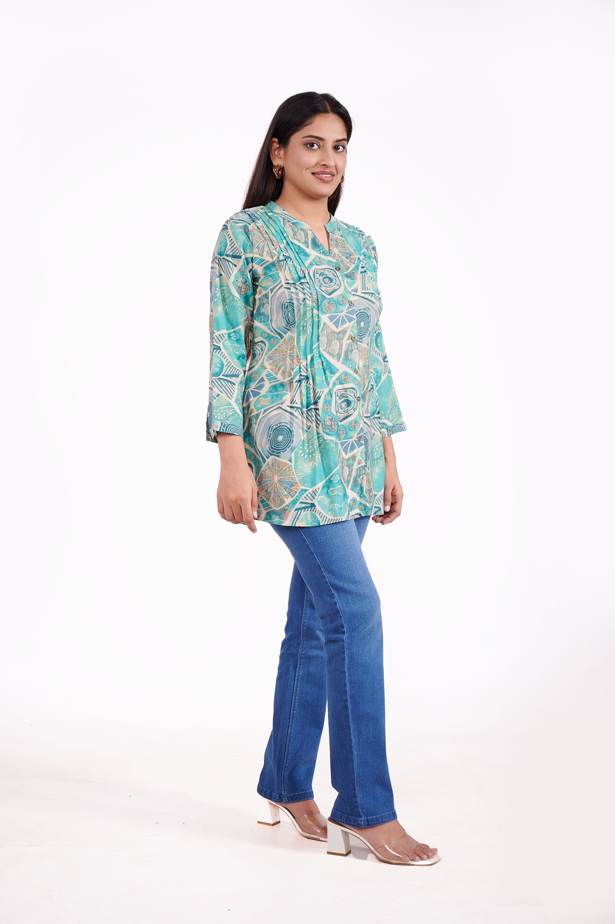 Chinese Collar Tunic Top