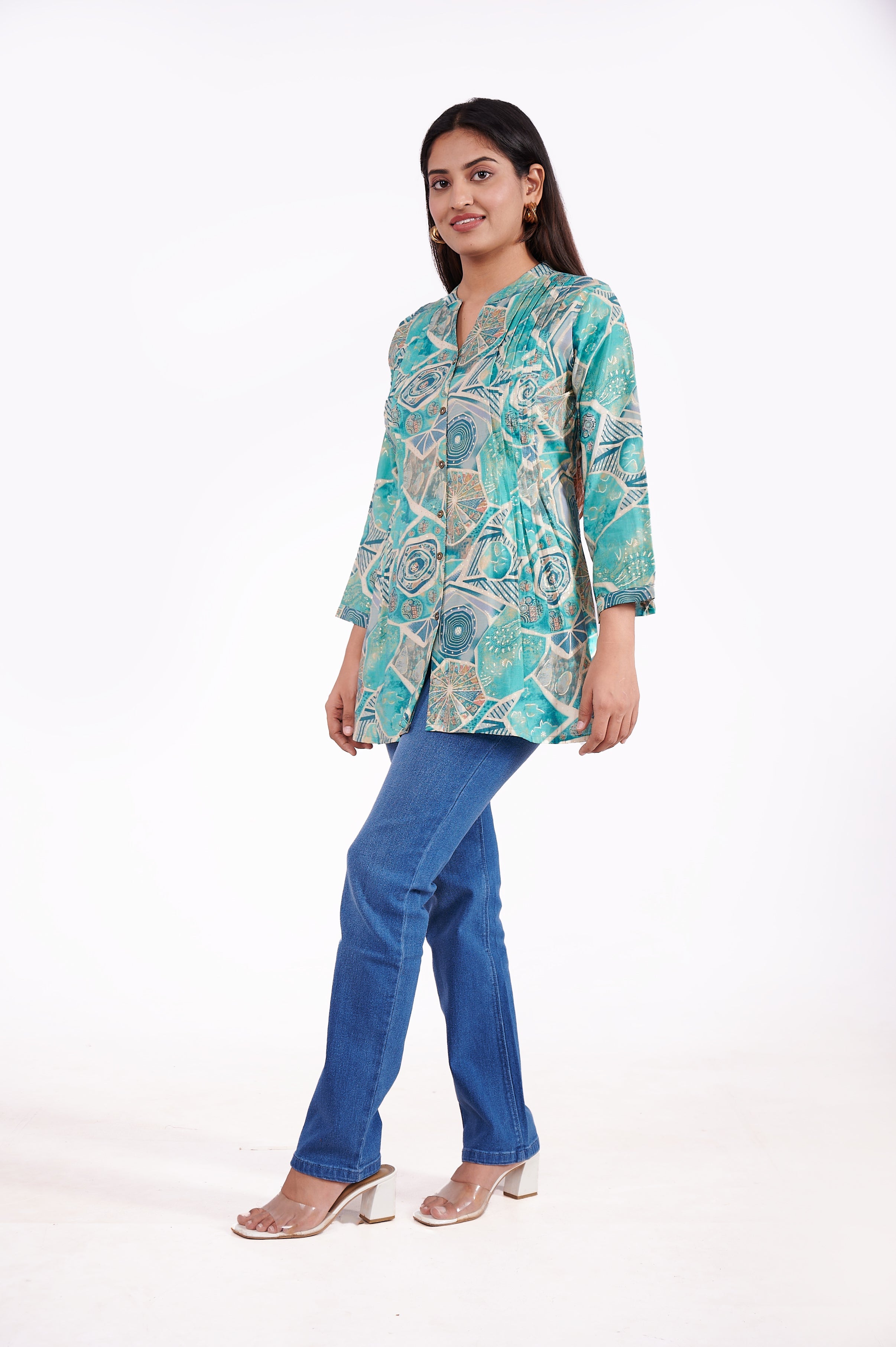 Chinese Collar Tunic Top