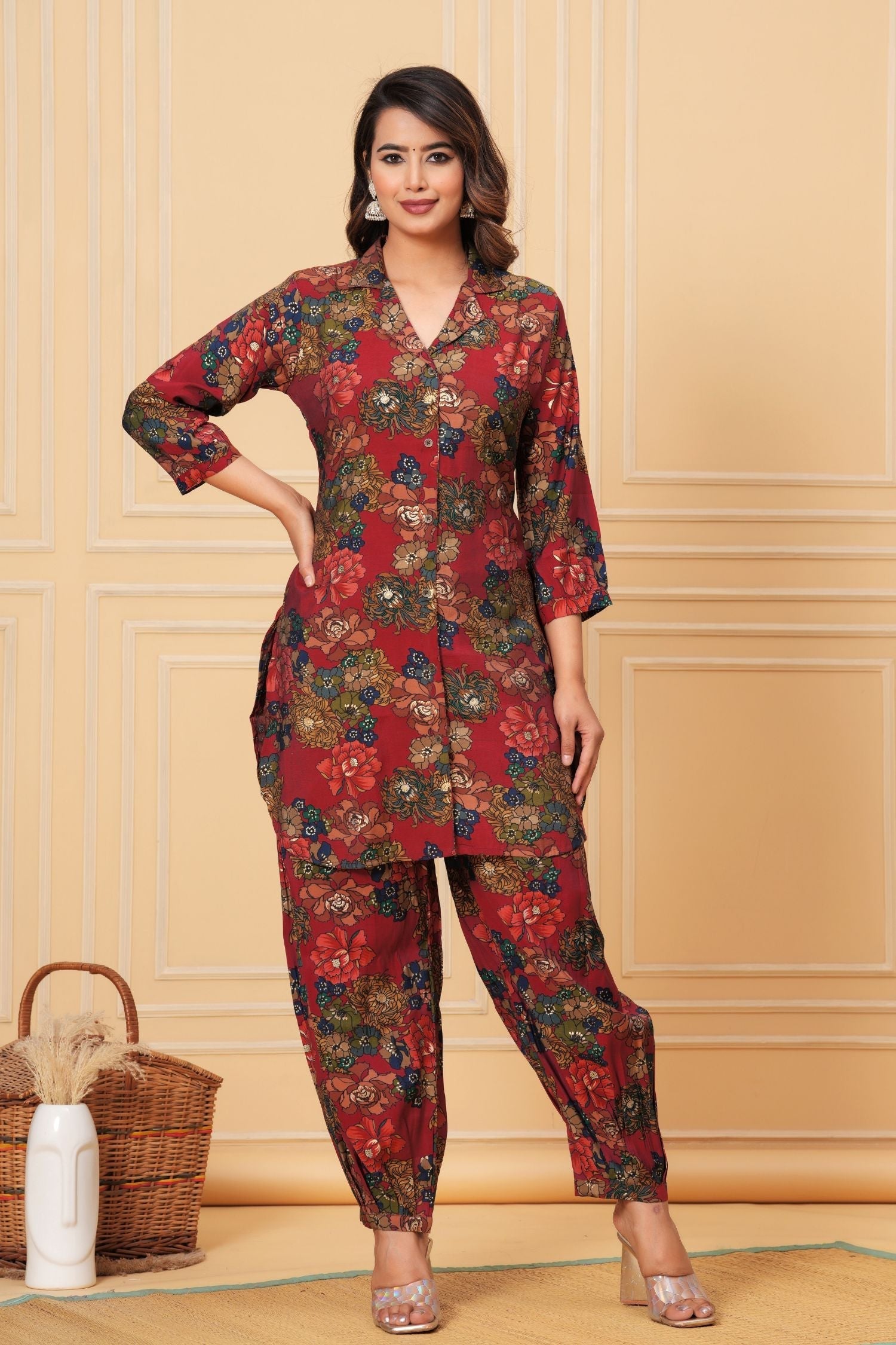 Pathani Floral Look Cord-Set