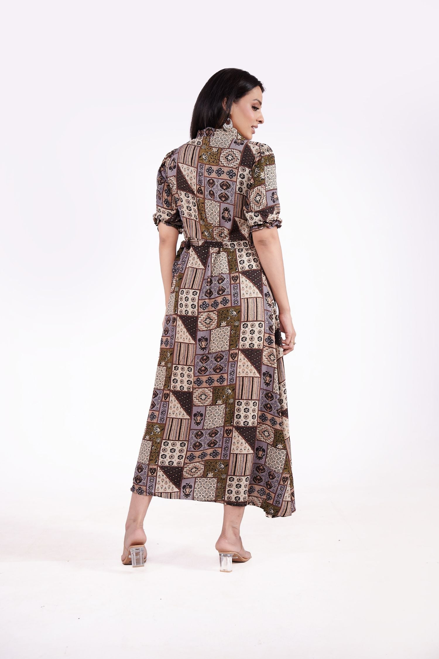 Cotton Ankle Length Printed Dress