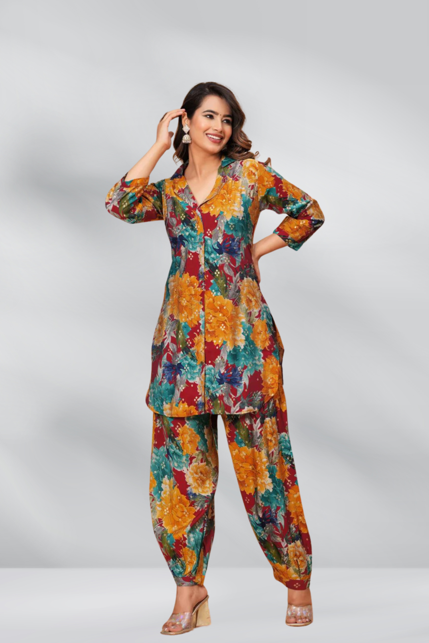 Pathani Big Floral Co-Ord Set