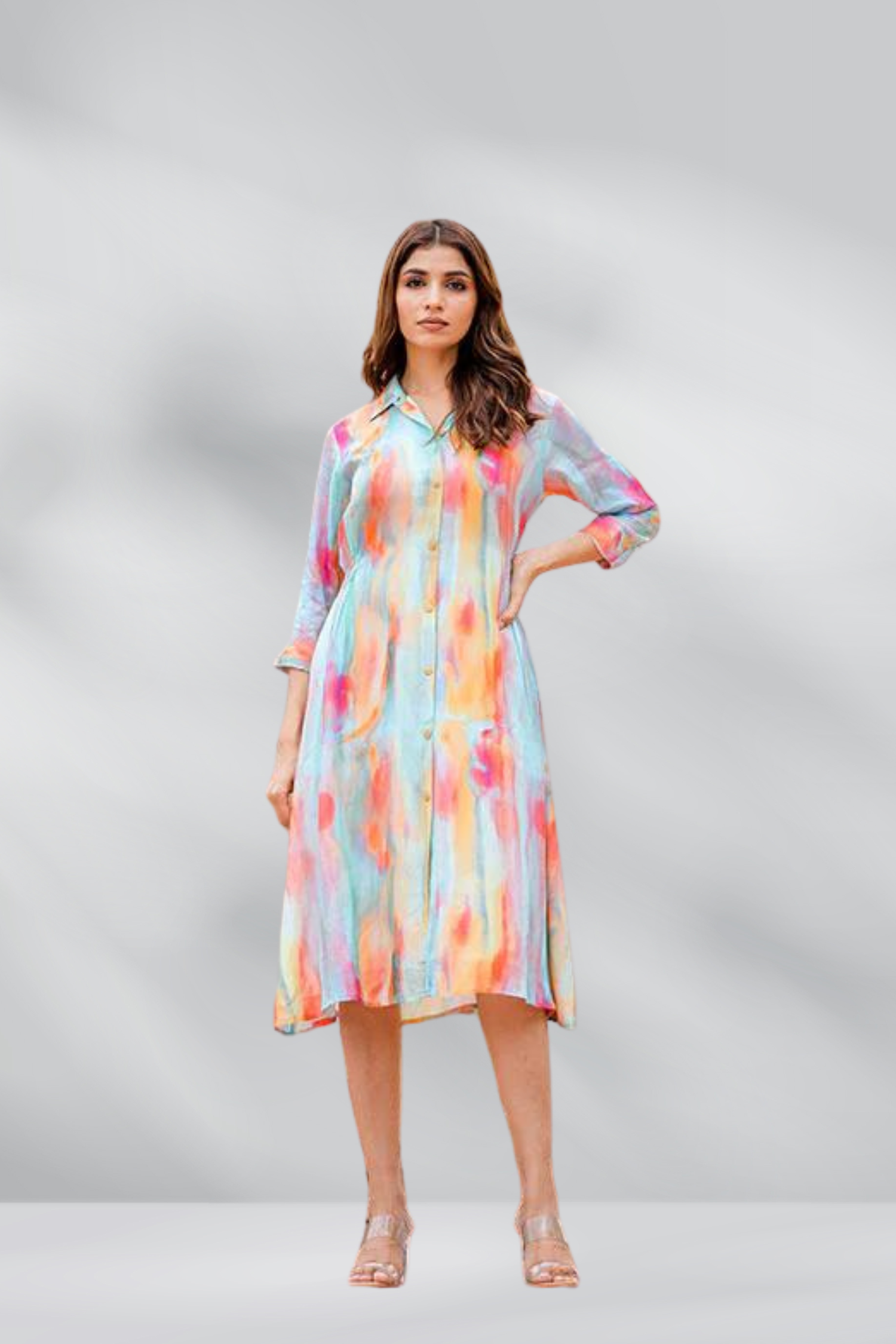 Rayon Shirt Dress