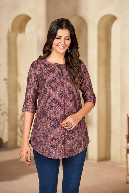 Modal Chandri Printed Tunic Top