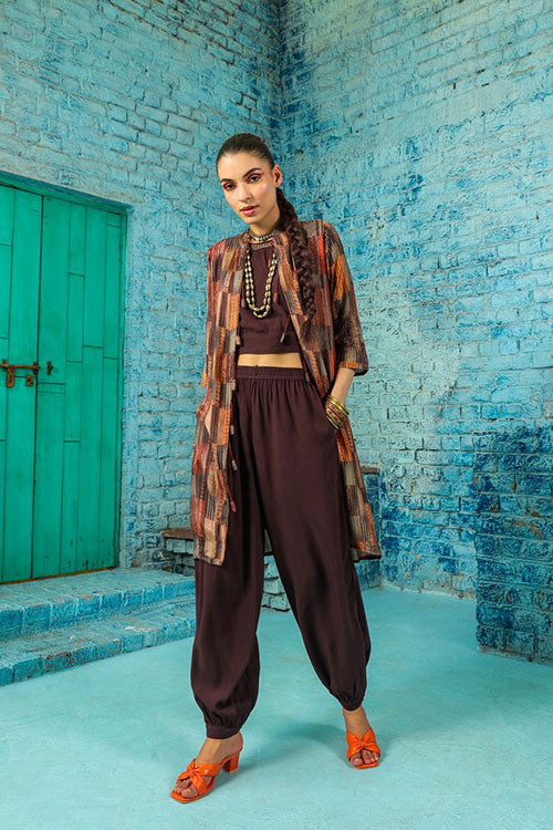 Genie Pants With Mid Length Jacket Co-Ord Set2 - Freyaa