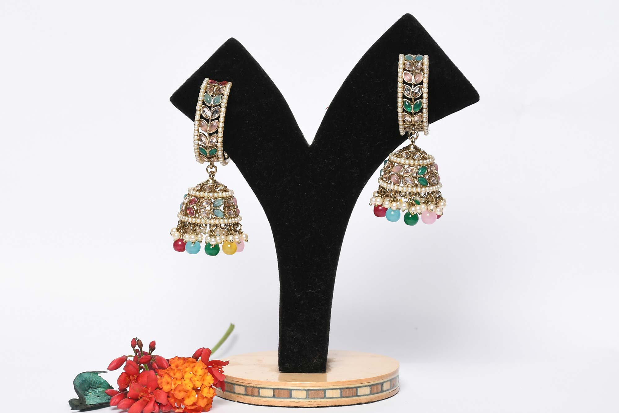 Multicolor Jhumka Earring2- Freyaa