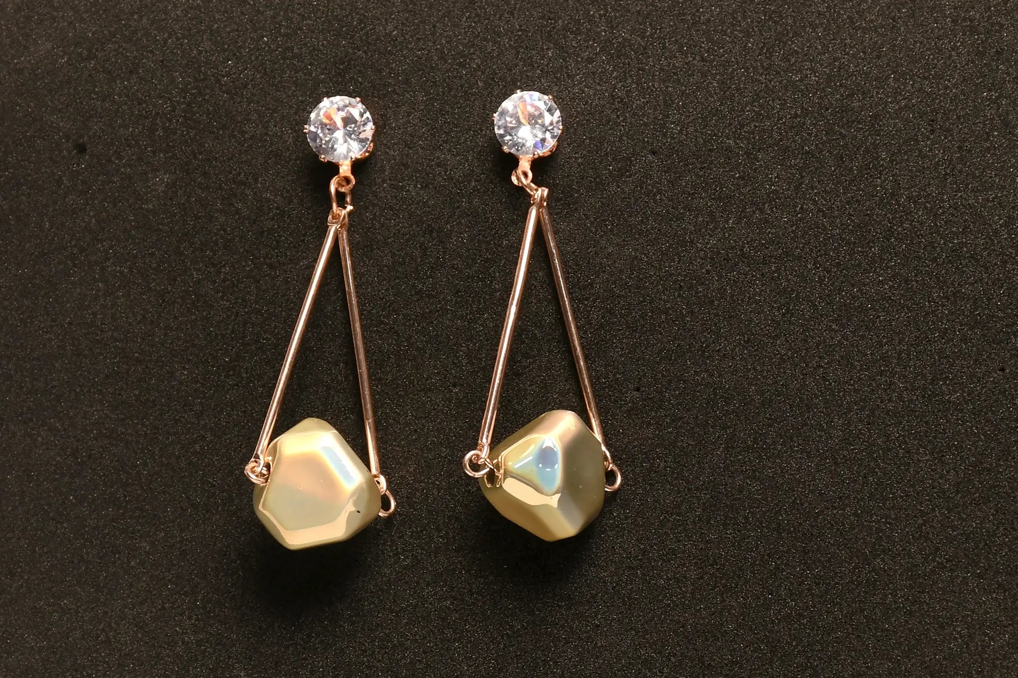 Stylish Diamond Stud Drop Earring- Freyaa